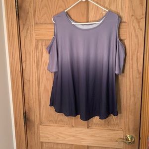 Cold shoulder fade top